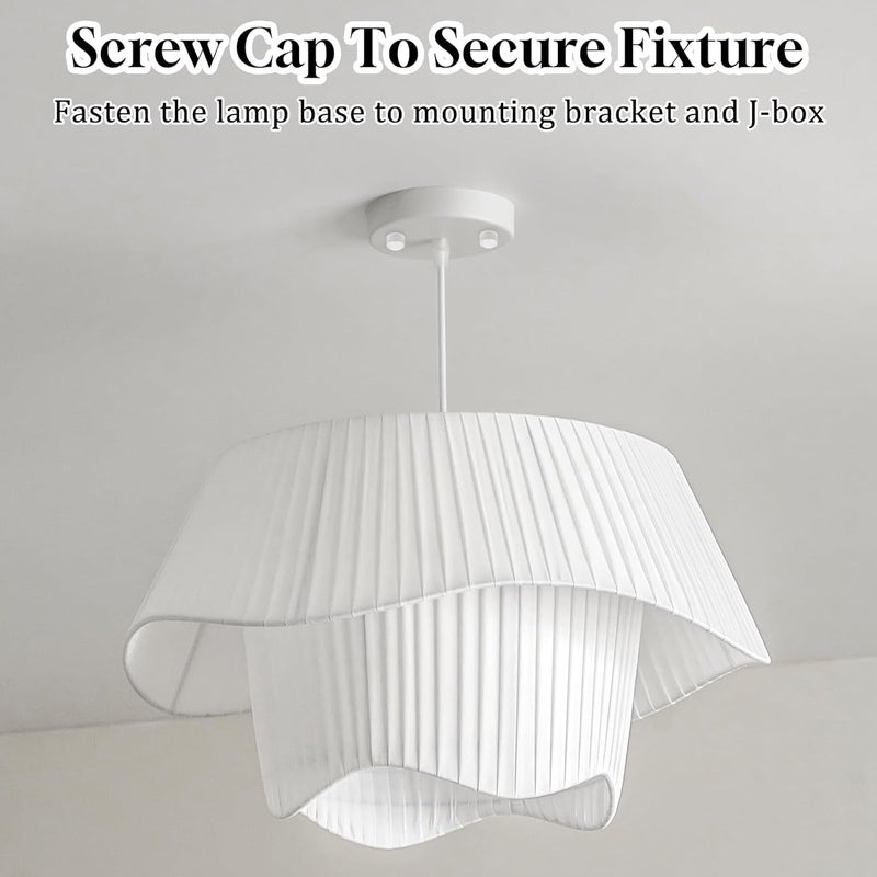 Fyntave 8 Pcs Screw Caps for Light Fixture M4 Lamp Knob Nuts White Cap Nut Ceiling Light Screw Cap Cover Lamp Shade Holder Replacement Nut Screw Knob Lamp Finals Decorative Hardware - Image 3